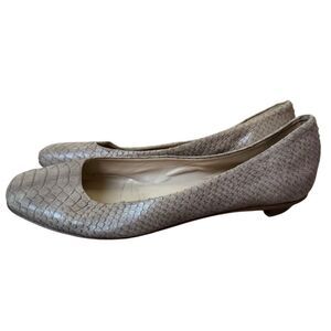 Attilio Giusti Leombruni Elegant Textured Leather Snakeskin Flats Size 7 Women’s